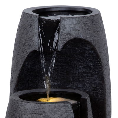 Kölle Brunnen 'Elly' inkl. Pumpe & Licht, grau, ca. 35 x 36 x 70,5 cm