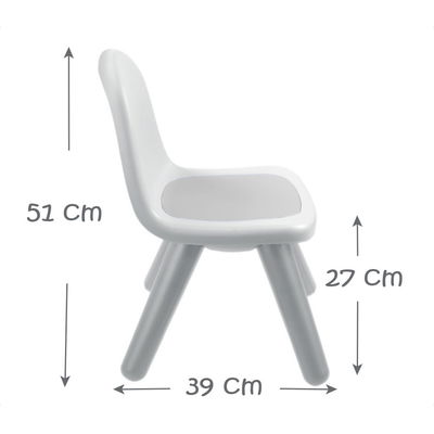 Mochtoys Kinderstuhl, grau