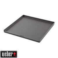 Weber Plancha Grillplatte, schwarz, Gusseisen, ca. 3 x 41 x 40 cm