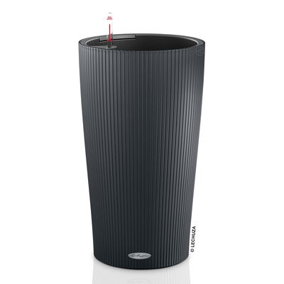 Lechuza 'Cilindro Color 23', schiefergrau, ca. Ø 23 x H 41 cm