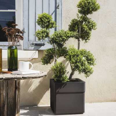 Eda Pflanzgefäß 'Carel', anthrazit, ca. 40 x 40 x H 40 cm