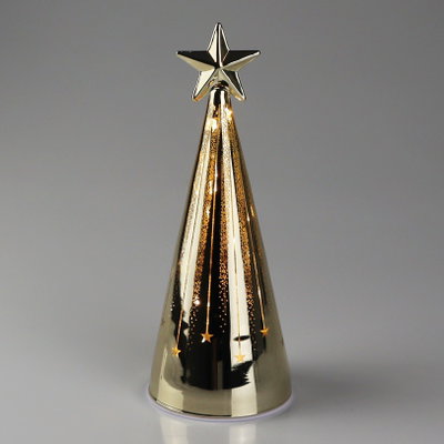 LED Baum 'Sternenregen', gold, ca. Ø 7,5 x H 24 cm