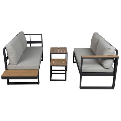 Kölle Balkongruppe 'Baros' inkl. Auflagen, grau, 4-teilig