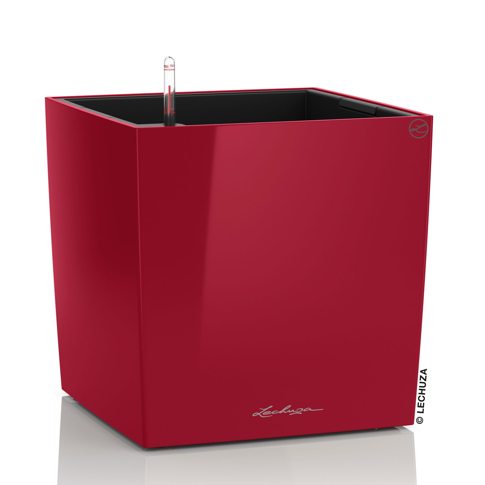 Lechuza 'Cube Premium 30', scarlet-rot, 29,5 x 29,5 x H 30 cm