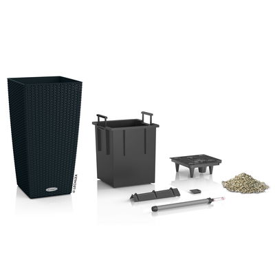 Lechuza 'Cubico Cottage 30', graphitschwarz, ca. 30 x 30 x H 56 cm