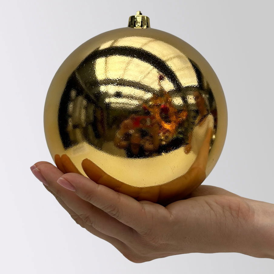 Christbaumkugel, gold, Kunststoff, Ø 14 cm Christbaumkugel, gold, Kunststoff, Ø 14 cm