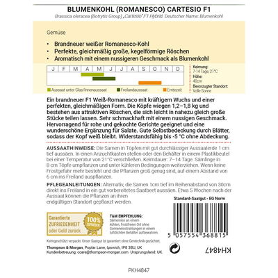 Thompson & Morgan Saatgut Blumenkohl Cartesio Thompson & Morgan Saatgut Blumenkohl Cartesio