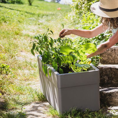 Eda Pflanztrog 'Carel', greige, ca. Ø 80 x H 39 cm