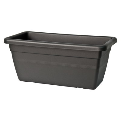 Euro 3 Plast Pflanzkasten 'Akea', anthrazit, ca. 100 x 46 x H 40 cm