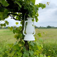 Solar LED-Laterne inkl. Fernbedienung, weiß, Höhe ca. 50 cm