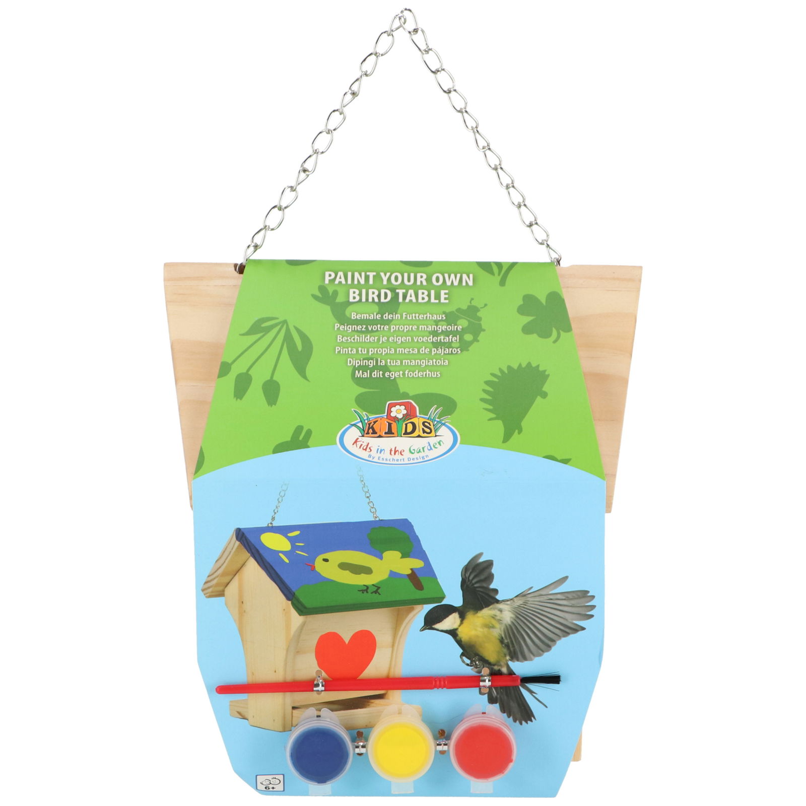 Bemale Dein Futterhaus', DIY-Set, Holz, 17,7 x 13,2 x 17,6 cm