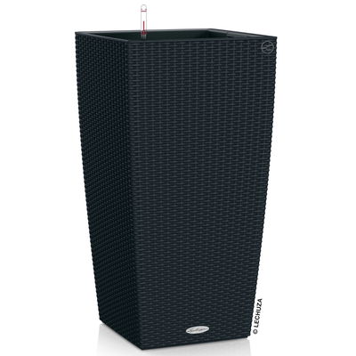 Lechuza 'Cubico Cottage 40', graphitschwarz, ca. 40 x 40 x H 75 cm