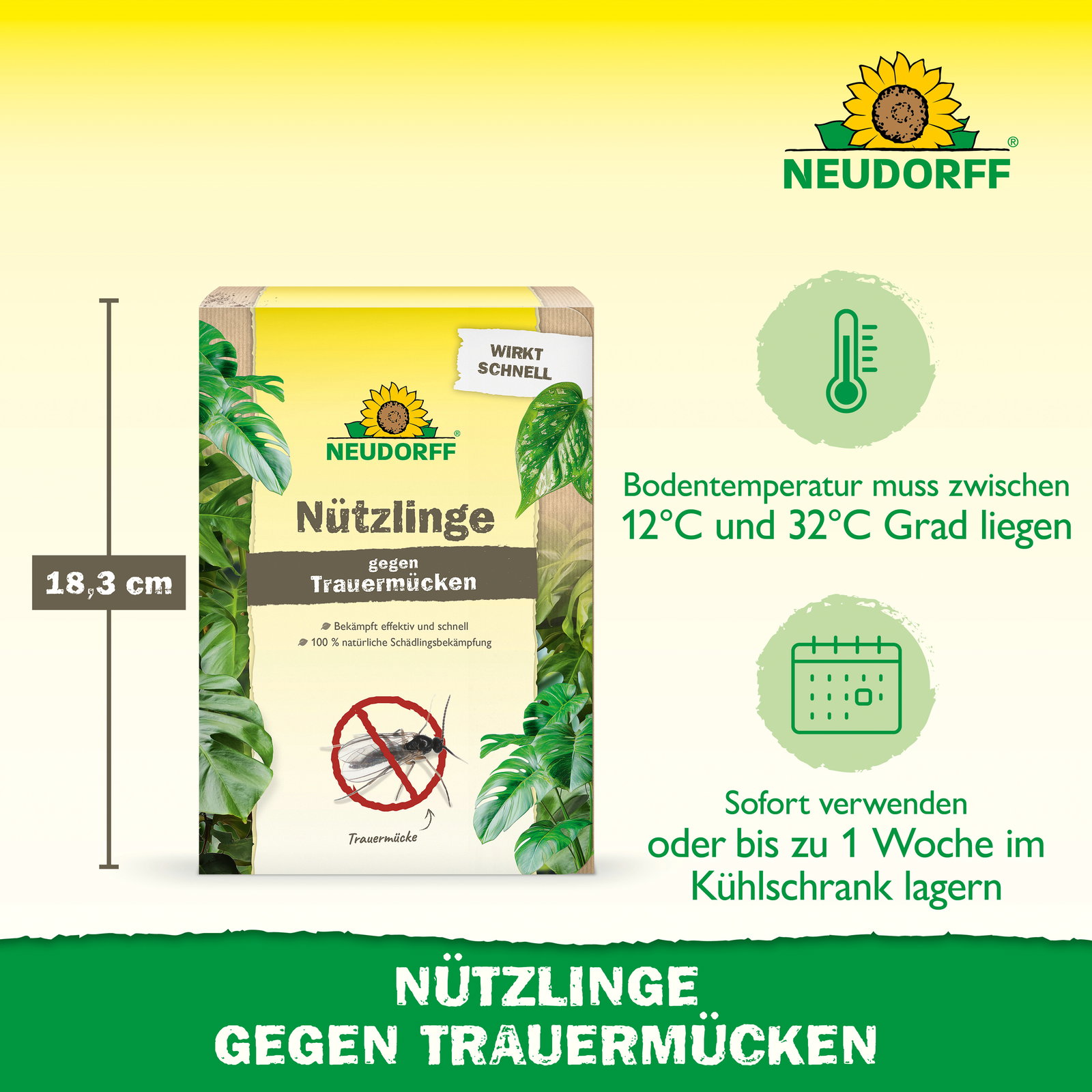 Neudorff Bestell-Set Nützlinge gegen Trauermücken, 5 Mio Stück Neudorff Bestell-Set Nützlinge gegen Trauermücken, 5 Mio Stück