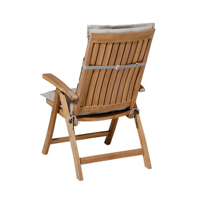 Hochlehnerauflage 'Panama', hellbeige, ca. 123 x 50 cm