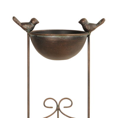 Vogelbad auf Rankgitter, 20 x 13 x H 76 cm