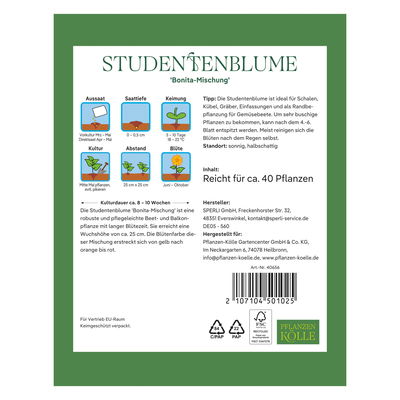 Kölles Beste Blumensamen, Studentenblume 'Bonita Mischung'