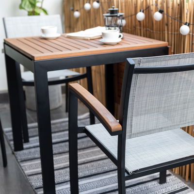 Ausziehtisch 'Kingsbury', schwarz/braun, 75/126 x 70 cm Ausziehtisch 'Kingsbury', schwarz/braun, 75/126 x 70 cm