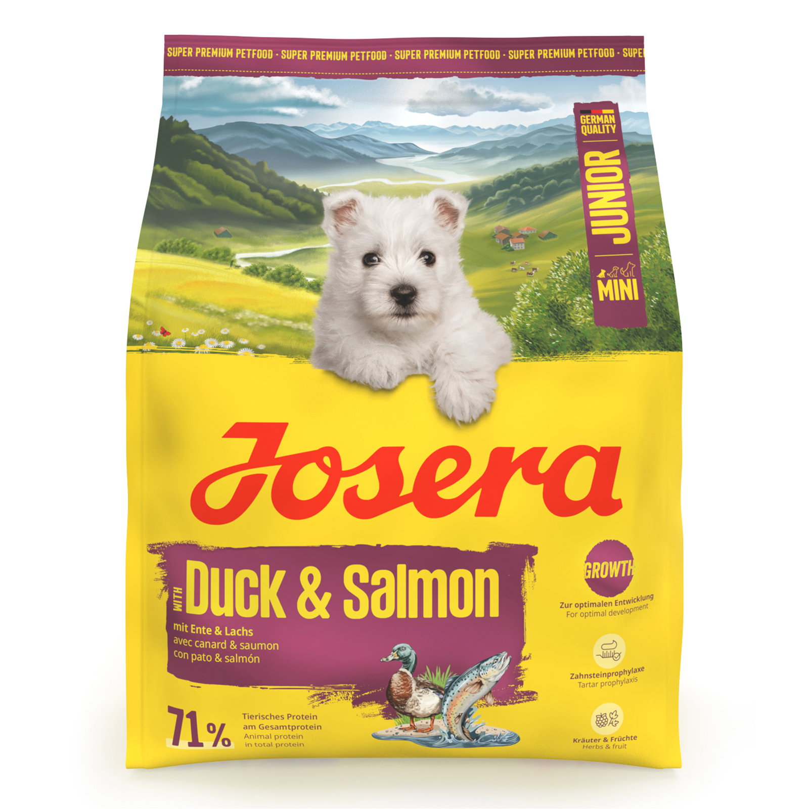Josera Hundefutter Junior mit Ente & Lachs, 900 g