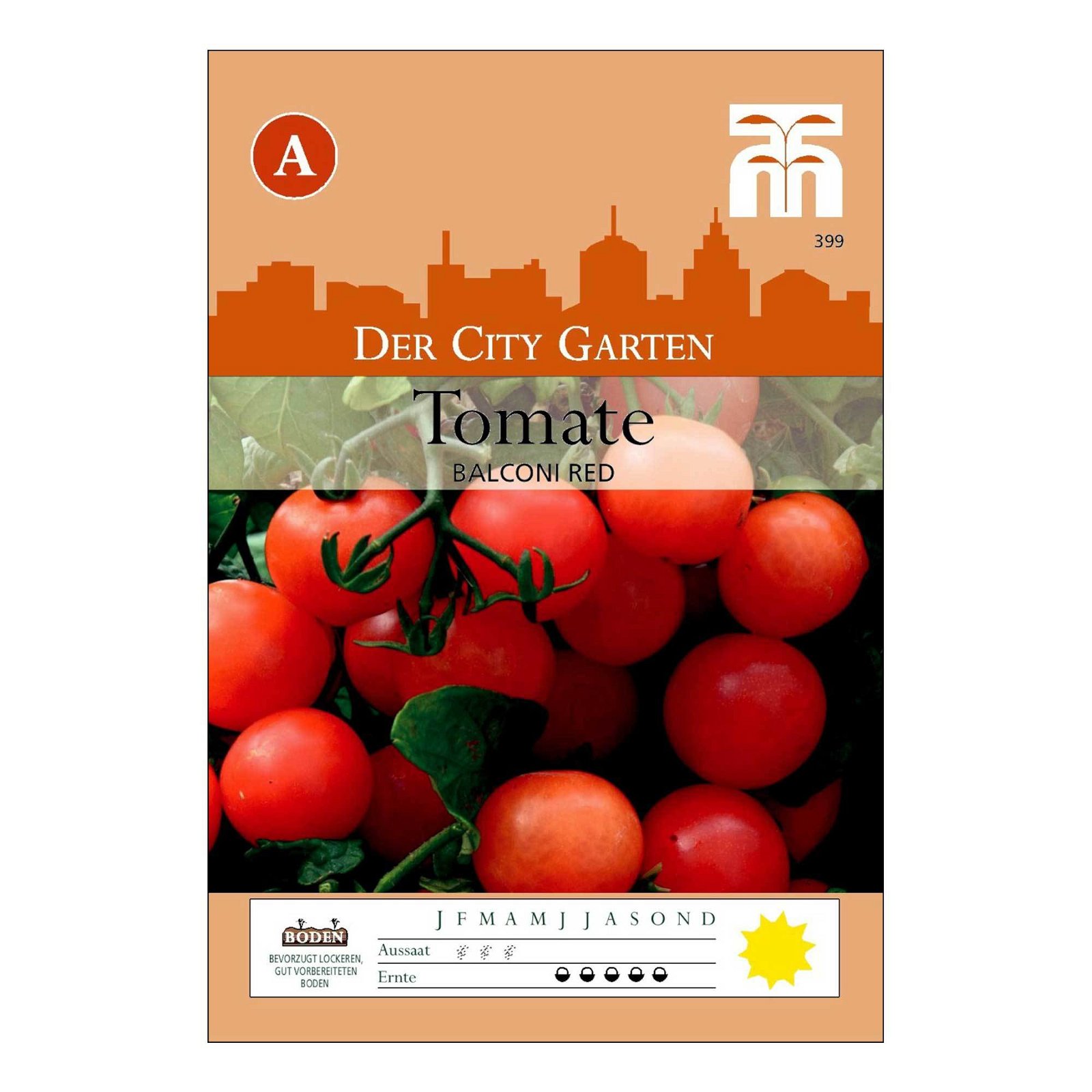 Tomate Balconi Red, süß im Geschmack, buschig-kletternd, ideal für Korb oder Topf