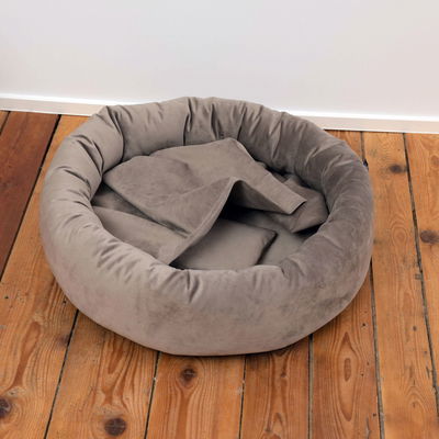 Kuschelinsel 'Lajos L', taupe, Ø 90 cm Kuschelinsel 'Lajos L', taupe, Ø 90 cm