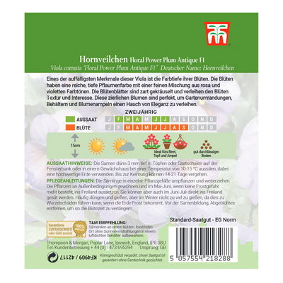 Thompson & Morgan Saatgut Hornveilchen 'Floral Power Plum Antique' Thompson & Morgan Saatgut Hornveilchen 'Floral Power Plum Antique'