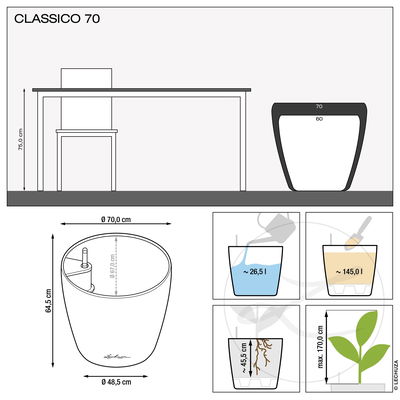 Lechuza 'Classico 70', weiß, ca. Ø 70 x H 64,5 cm