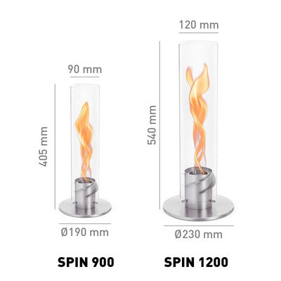 Tischfeuer SPIN 900, silber, Edelstahl, Ø 19 x H 40,5 cm Tischfeuer SPIN 900, silber, Edelstahl, Ø 19 x H 40,5 cm