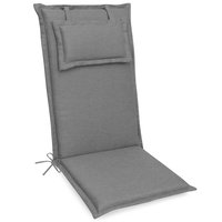 Kölles Beste Hochlehnerauflage 'Twist', grau, ca. 120 x 50 cm Kölles Beste Hochlehnerauflage 'Twist', grau, ca. 120 x 50 cm