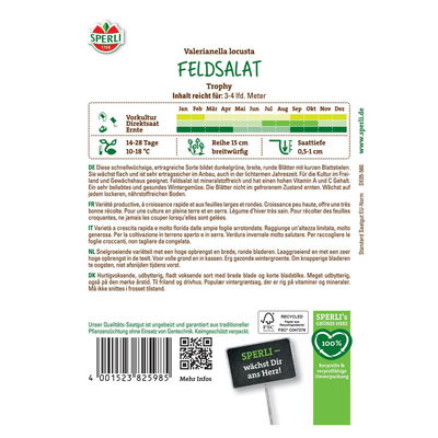 Saatgut Feldsalat 'Trophy' Saatgut Feldsalat 'Trophy'