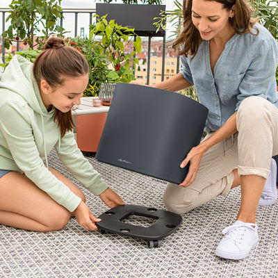 Lechuza Rolluntersatz 'Pila', schwarz, ca. 32 x 32 x H 4,5 cm