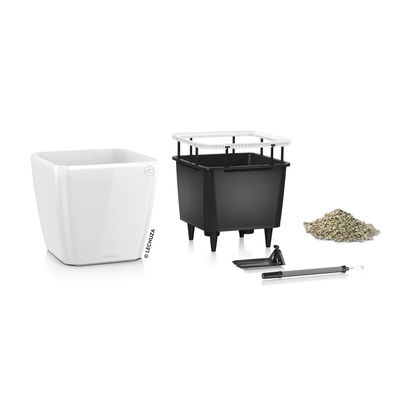 Lechuza 'Quadro LS 35', weiß, ca. 35 x 35 x H 33 cm