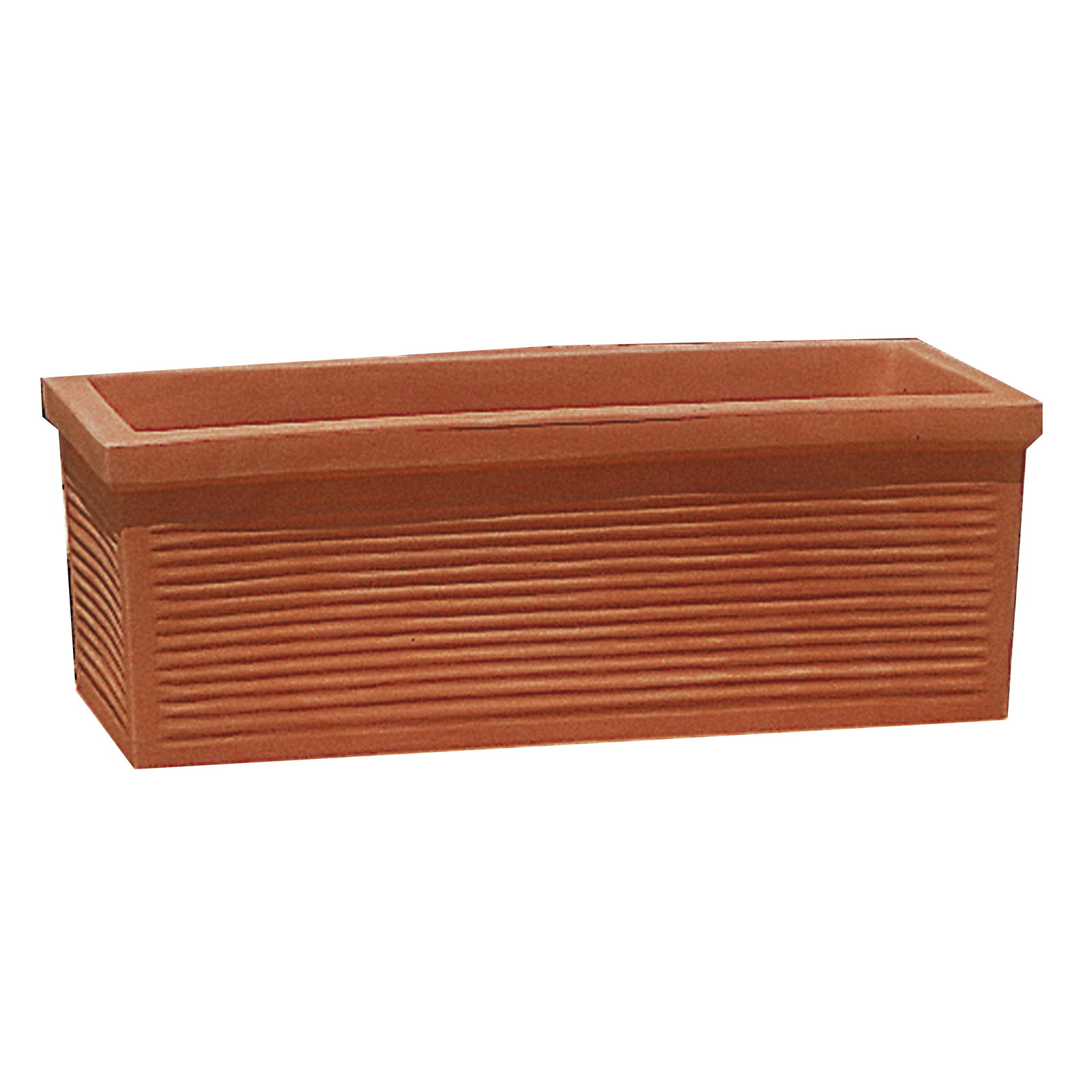 Euro 3 Plast Pflanzkasten 'Millerighe', terra, ca. 60 x 26 x H 25 cm