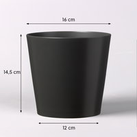 Übertopf 'Dallas Esprit', anthrazit matt, ca. Ø 16 cm Übertopf 'Dallas Esprit', anthrazit matt, ca. Ø 16 cm