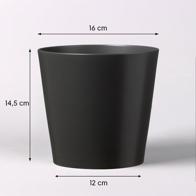 Übertopf 'Dallas Esprit', anthrazit matt, ca. Ø 16 cm Übertopf 'Dallas Esprit', anthrazit matt, ca. Ø 16 cm