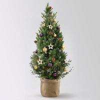 Weihnachtsbäumchen inkl. Deko, braun-gold, Jutesack natur, Höhe ca. 120 cm Weihnachtsbäumchen inkl. Deko, braun-gold, Jutesack natur, Höhe ca. 120 cm