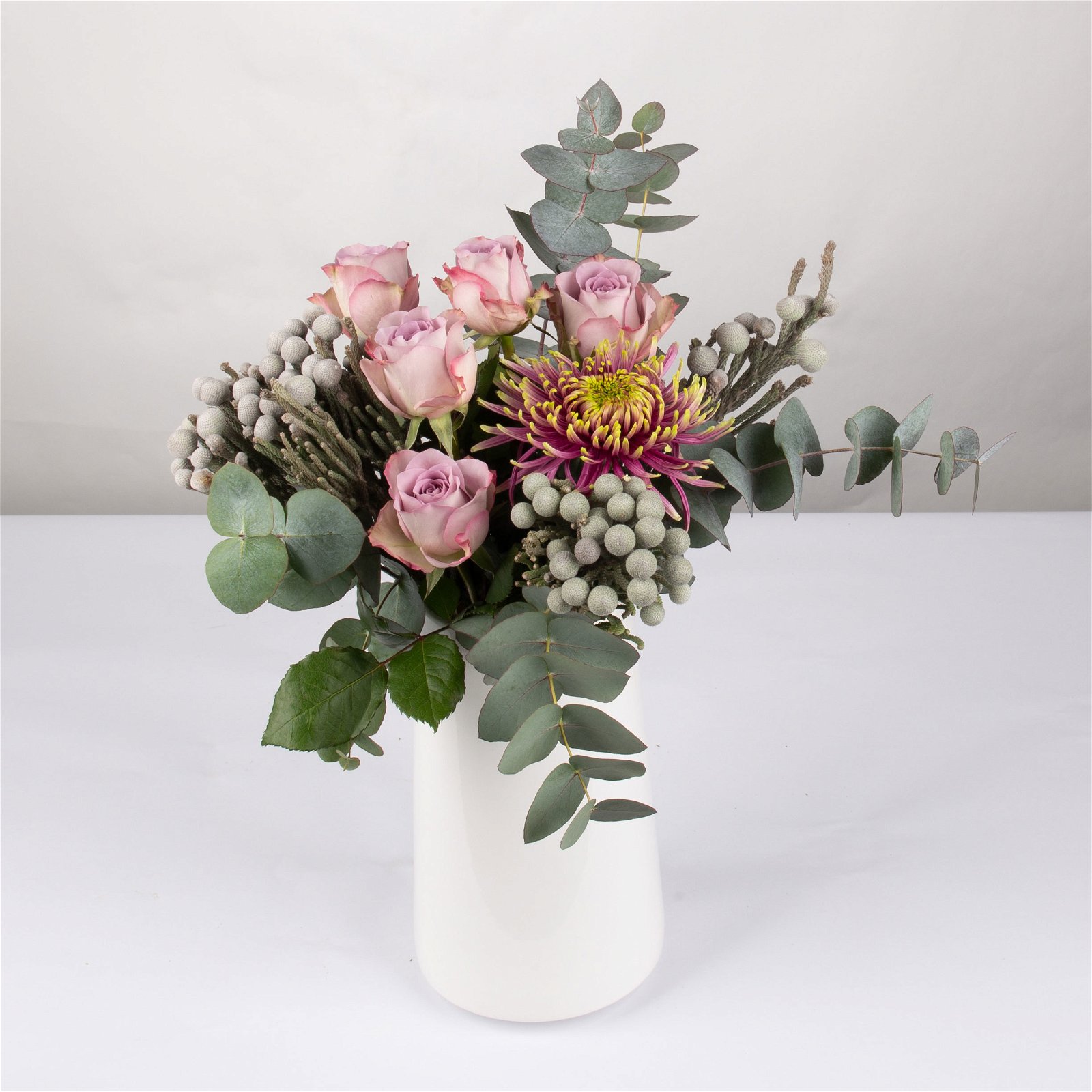 Blumenbund Rose 'Memory Lane' & Chrysantheme 'Baltazar', inkl. gratis Grußkarte