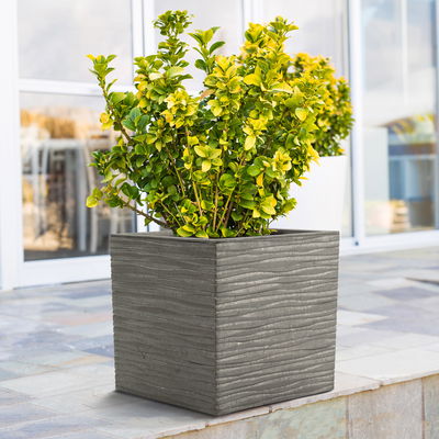 Pflanzgefäß 'Serenity', grau, ca. 34 x 34 x H 36 cm Pflanzgefäß 'Serenity', grau, ca. 34 x 34 x H 36 cm