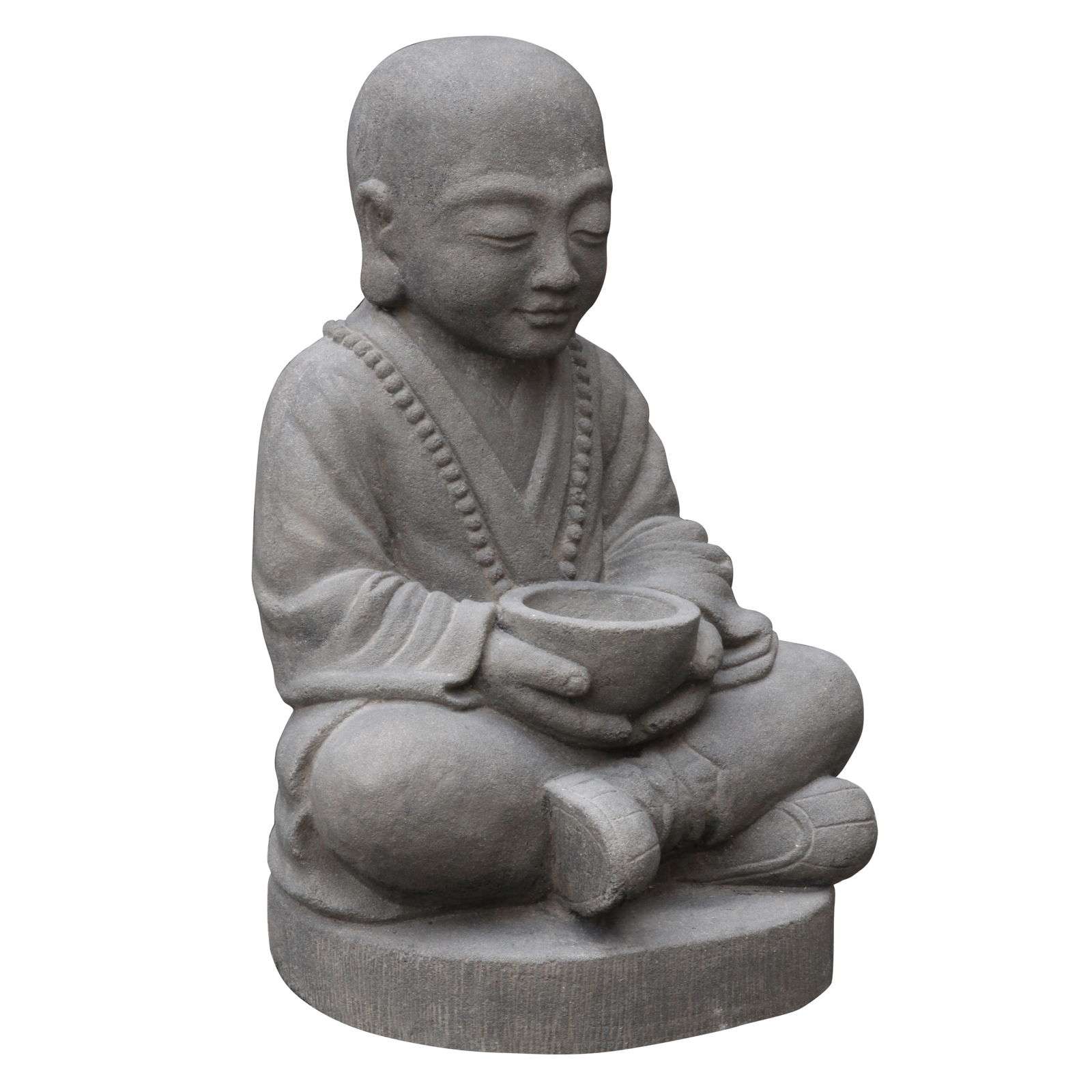 Buddha-Statue, Trockensteinguss, 33 x 30 x 54 cm