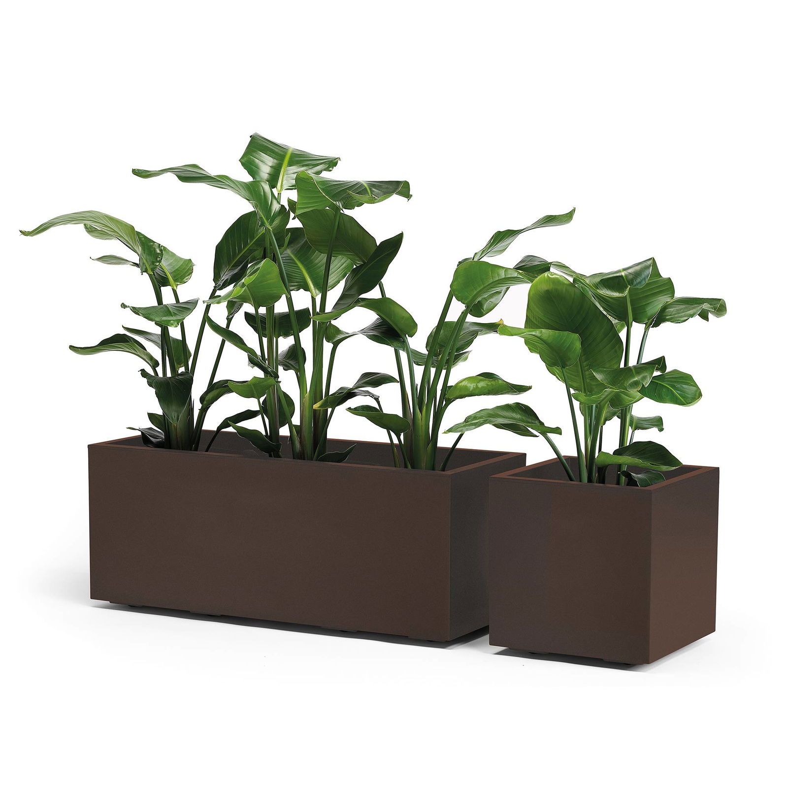 Euro 3 Plast Pflanzkasten 'Kebe', rost, ca. 100 x 100 x H100 cm