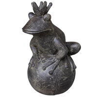 Dekofigur 'Froschprinz', grau, Höhe ca. 55 cm