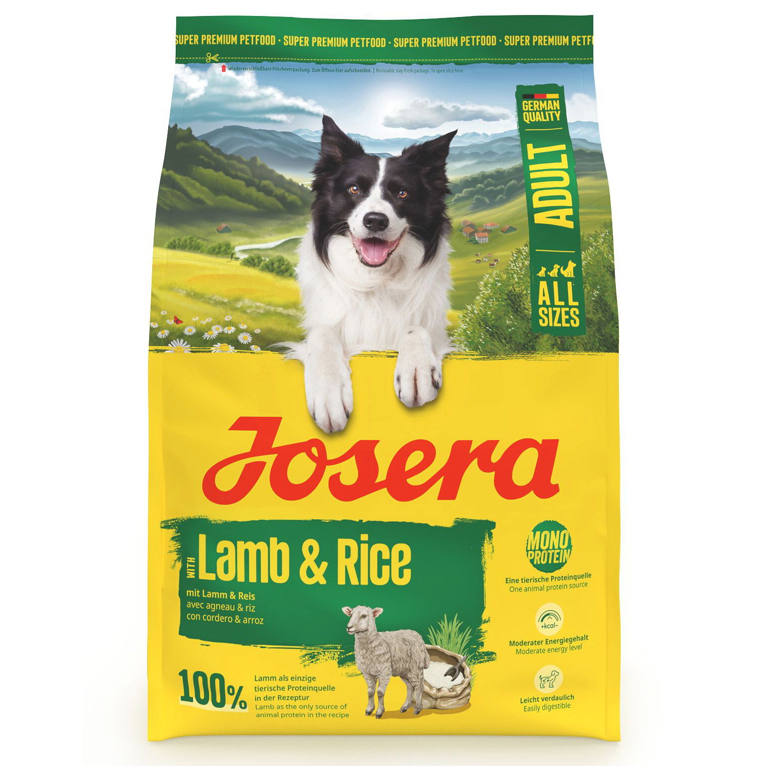 Josera Hundefutter Adult mit Lamm & Reis, 3kg Josera Hundefutter Adult mit Lamm & Reis, 3kg