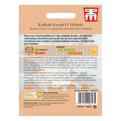 Kohlrabi Kossak / mild, 2-3 kg, komplett essbar Kohlrabi Kossak / mild, 2-3 kg, komplett essbar