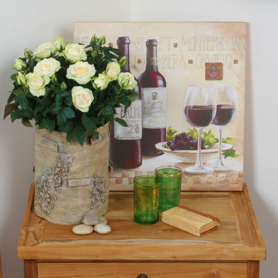 Rose 'Pearl Kordana® Grande', reinweiß, Topf-Ø 10,5 cm, 3 Pflanzen