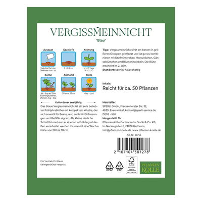 Kölles Beste Blumensamen, Vergissmeinnicht 'Blau' Kölles Beste Blumensamen, Vergissmeinnicht 'Blau'