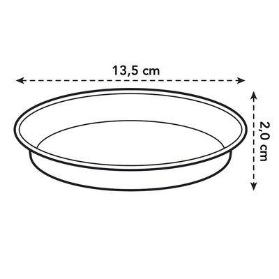 Elho Untersetzer 'Green Basics 14', laubgrün, ca. Ø 13,5 x H 1,8 cm