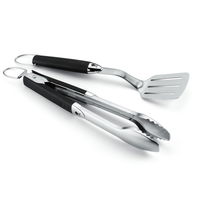 Weber® Original Grillbesteck Kompakt, 2-teilig, Edelstahl, schwarz