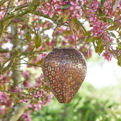Solar Hängeleuchte 'Zahra', bronze, 22,5 x 17,5 cm Solar Hängeleuchte 'Zahra', bronze, 22,5 x 17,5 cm