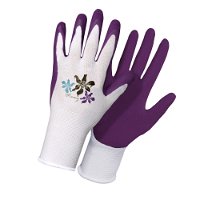 Latex-Handschuh, lila-weiß, Größe 8
