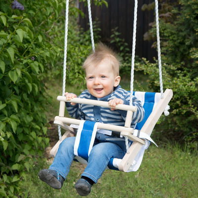 Conacord Schaukelsitz 'Bambini' für Kinder, blau-weiß gestreift