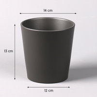 Übertopf 'Dallas Esprit', anthrazit matt, ca. Ø 14 x H 13 cm